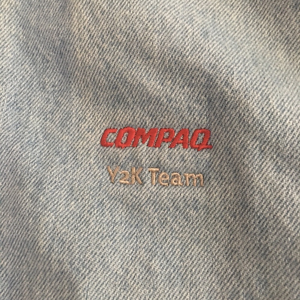 Vintage Comcast Y2K Crisis Team Auburn Sportswear Jacket Varsity Denim Sz Large - Picture 4 of 16